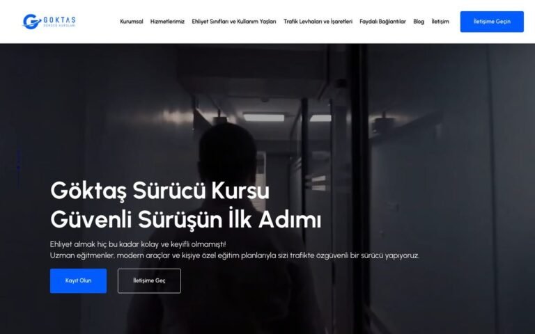 Göktaş Sürücü Kursu web sitesi