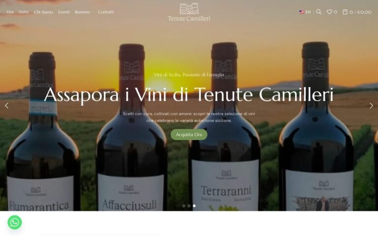 Tenute Camilleri web sitesi