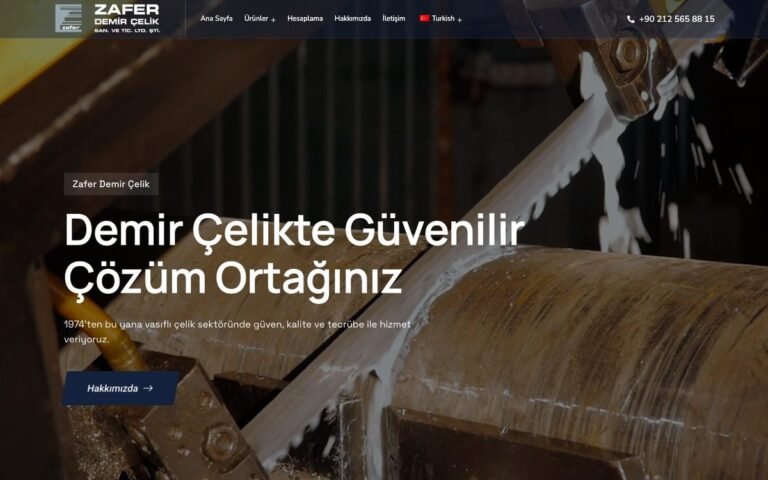 Zafer Demir Çelik web sitesi